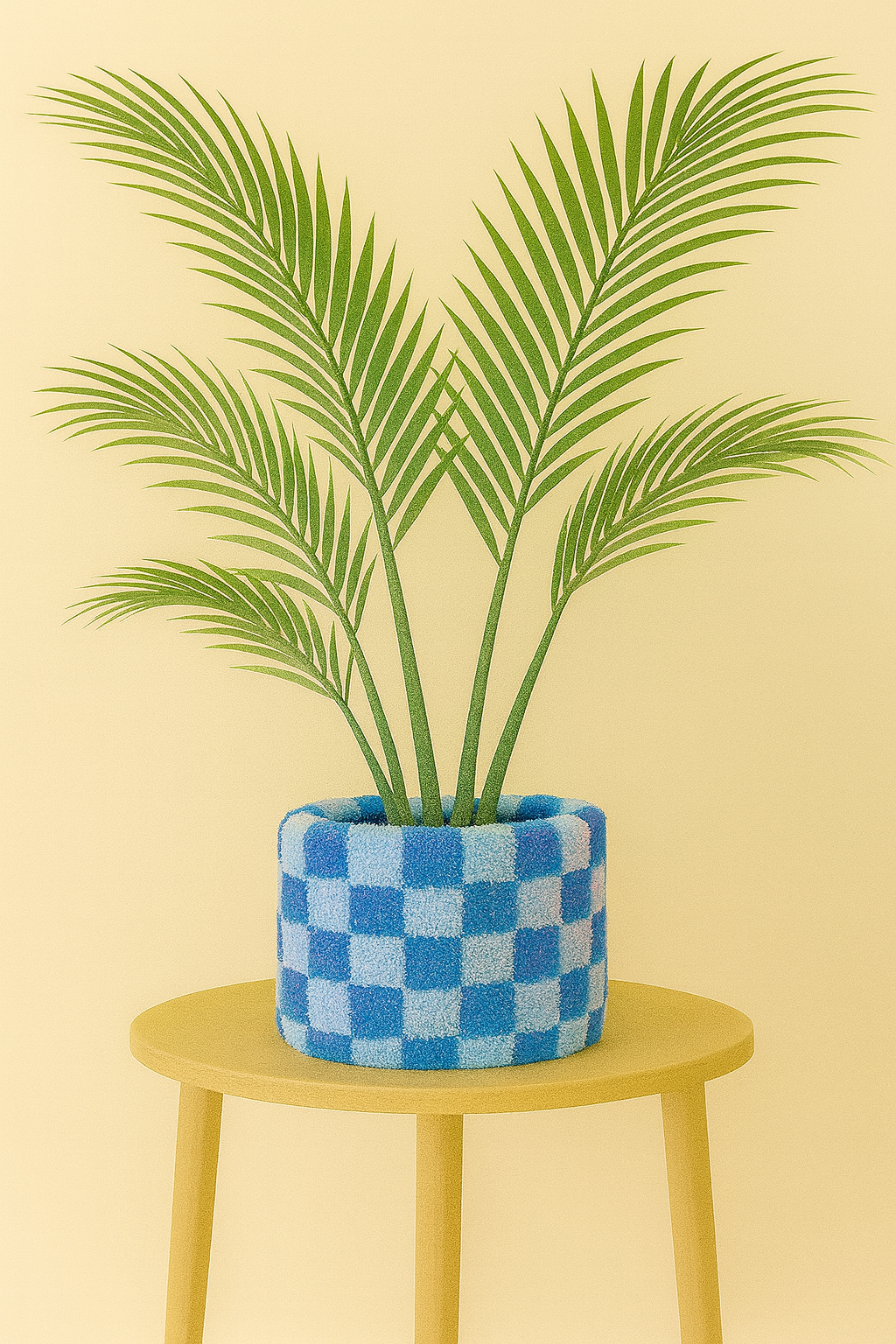 Gingham Blue Pot Cover