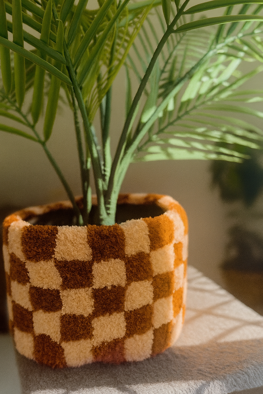 Gingham Brown